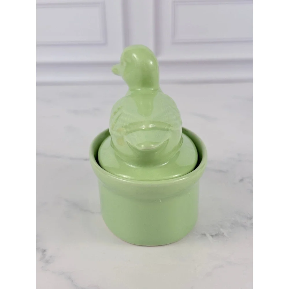 VTG BIA Green Duck Mallard Ramekin 